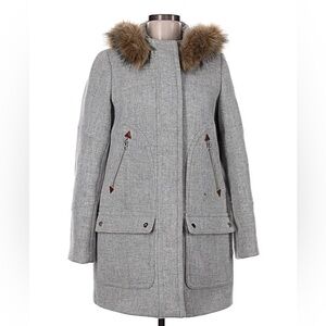 J. Crew Chateau parka in Italian stadium-cloth wool - gray excellent condition